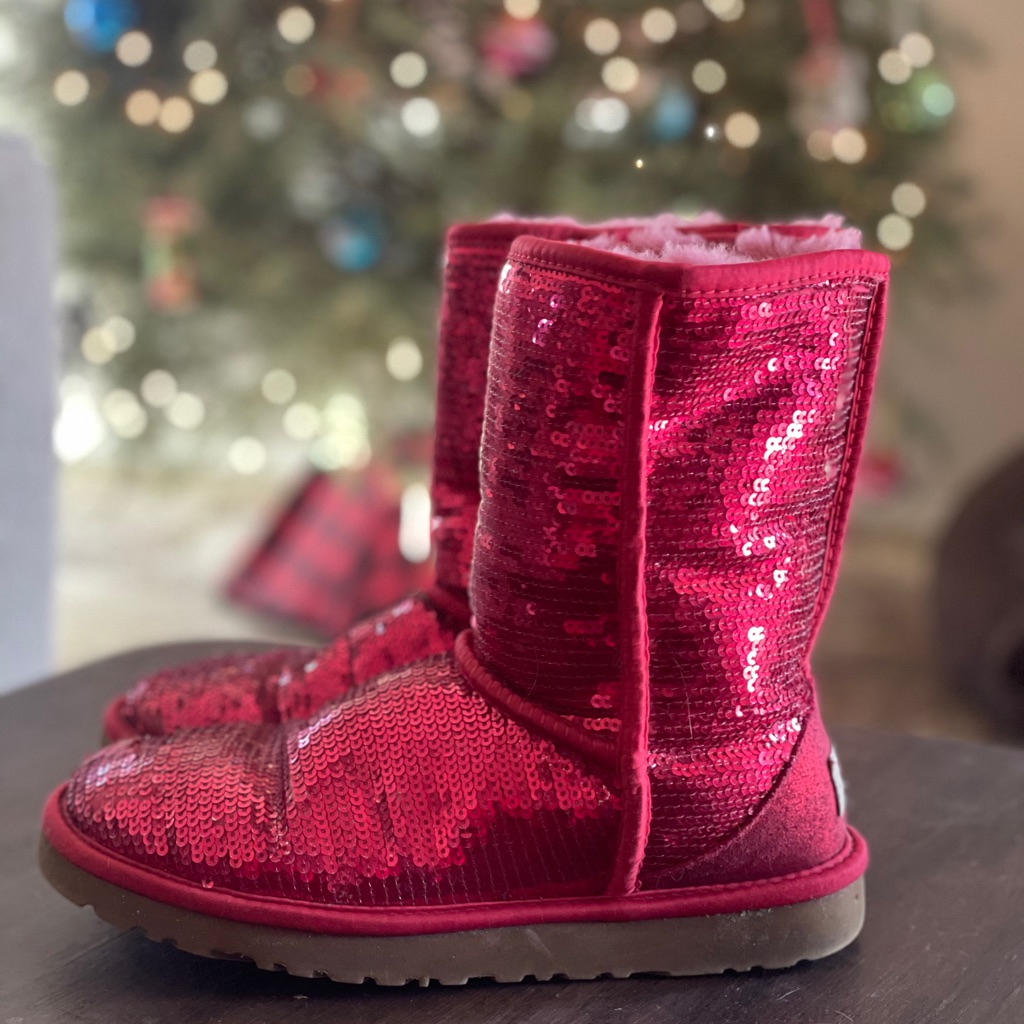 Red Sequin Uggs